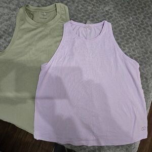 Sage Green and Lavender CALIA by Carrie Underwood Tank Tops (Lot Of 2)